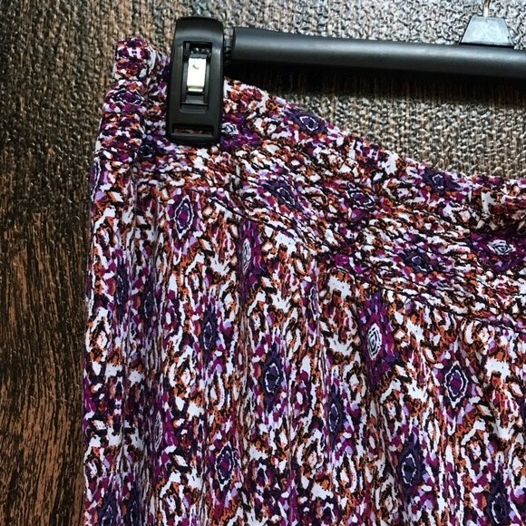 Dressbarn Palazzo Pants Flowy Boho Wide Leg Elastic Ikat Womens Size 1X Plus - Picture 3 of 13